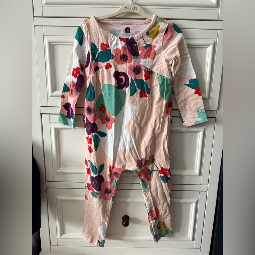 Tea Collection Multicolor Floral Kids Footie